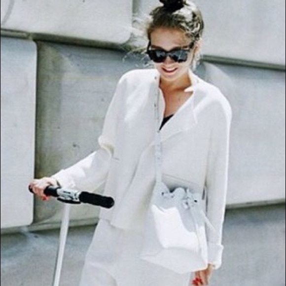 Authentic MANSUR GAVRIEL white bucket bag